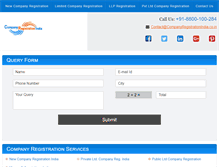 Tablet Screenshot of companyregistrationindia.co.in